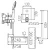 Душова система вбудована KOER KB-66009-01, 3 функції (Колір хром) Душова система вбудована KOER KB-66009-01, 3 функції (Колір хром)