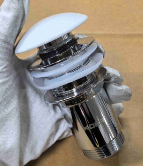 Донний клапан для раковини з переливом KOER PW-07-11 автоматичний 1 1/4'' Донний клапан для раковини з переливом KOER PW-07-11 автоматичний 1 1/4''