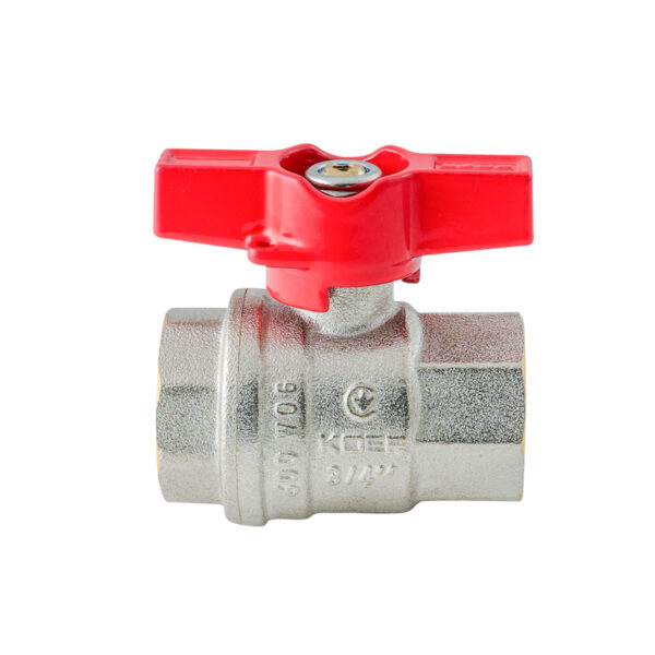 Кран кульовий ГГМ KOER EXTREME KE.217-20 - 3/4" FF ручка "метелик" червона