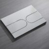 Панель змиву KOER KT-0604-01 240x160x10mm пластикова, кнопка закруглена (колір хром)