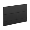 Панель змиву KOER KT-0603-05 240x160x10mm пластикова, кнопка лінійна (колір чорний матовий)