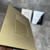Панель змиву KOER KT-0607-12 157x198x3mm пластикова, кнопка квадратна (колір матове золото)
