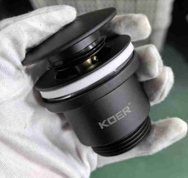 Донний клапан для раковини універсальний (з/без переливу) KOER PW-01-05 автоматичний (Click-Clack) 1 1/4'' Донний клапан для раковини універсальний (з/без переливу) KOER PW-01-05 автоматичний (Click-Clack) 1 1/4''