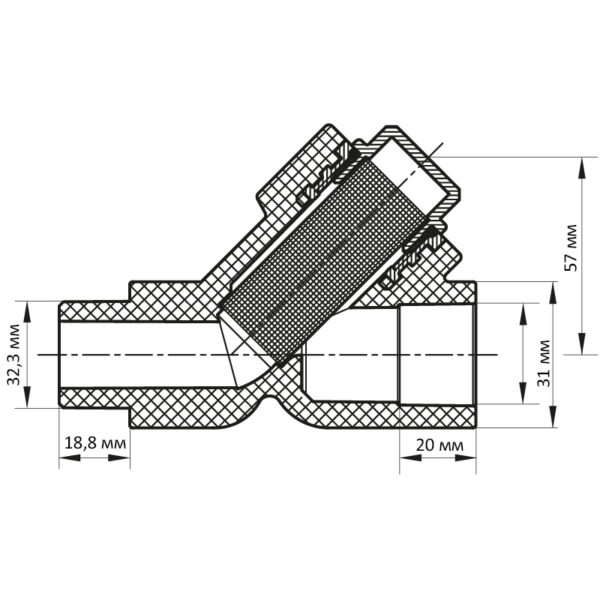 Фільтр грубої очистки 32 PPR Koer K0148.PRO Фільтр грубої очистки 32 PPR Koer K0148.PRO