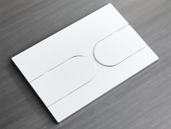 Панель змиву KOER KT-0604-03 240x160x10mm пластикова, кнопка закруглена (колір білий) Панель змиву KOER KT-0604-03 240x160x10mm пластикова, кнопка закруглена (колір білий)