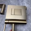 Панель змиву KOER KT-0607-12 157x198x3mm пластикова, кнопка квадратна (колір матове золото)
