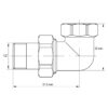 Згін американка 1/2 "кутовий Koer KR.342 Згін американка 1/2 "кутовий Koer KR.342