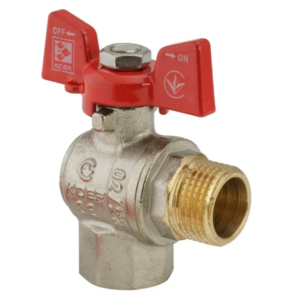 Кран кульовий Koer 1/2" ГШМ кутовий (KR.208) Кран кульовий Koer 1/2" ГШМ кутовий (KR.208)