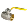 Кран кульовий KOER KR.214.G - 1 1/2" FF ГГВ YELLOW, ручка "важіль" жовта Кран кульовий KOER KR.214.G - 1 1/2" FF ГГВ YELLOW, ручка "важіль" жовта