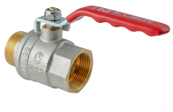 Кран кульовий ГШВ KOER EXTREME KE.215-40 - 1 1/2" FM ручка "важіль" червона Кран кульовий ГШВ KOER EXTREME KE.215-40 - 1 1/2" FM ручка "важіль" червона