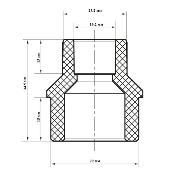 Муфта редукційна Koer K0056.PRO - 25x20 ЗВ Муфта редукційна Koer K0056.PRO - 25x20 ЗВ