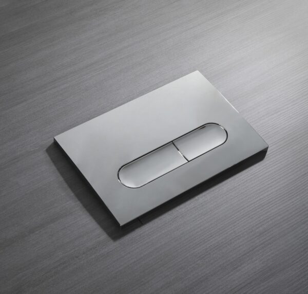 Панель змиву KOER KT-0608-01 240x160x10mm пластикова, кнопка закруглена (колір хром) Панель змиву KOER KT-0608-01 240x160x10mm пластикова, кнопка закруглена (колір хром)