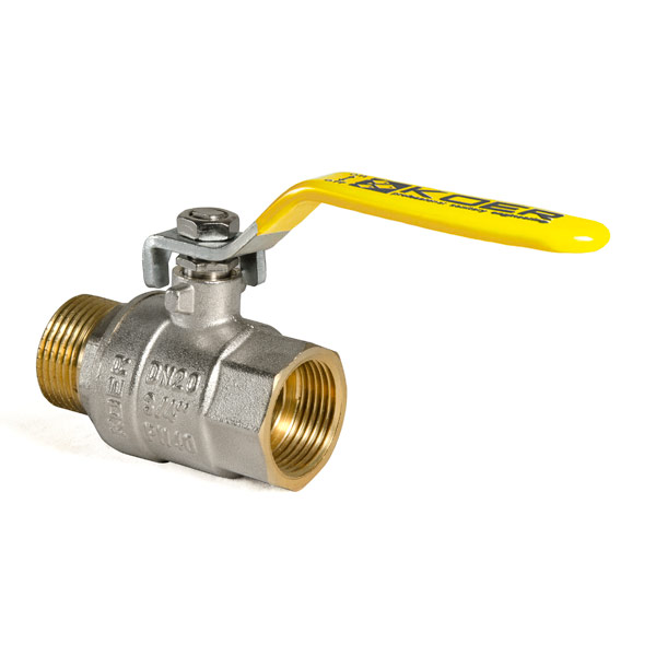 Кран кульовий KOER KR.215.G - 3/4" FM ГШВ YELLOW, ручка "важіль" жовта Кран кульовий KOER KR.215.G - 3/4" FM ГШВ YELLOW, ручка "важіль" жовта