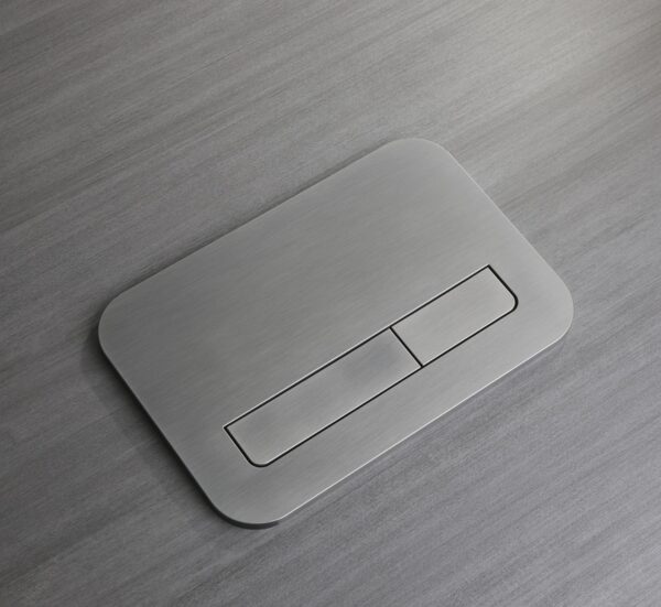 Панель змиву KOER KT-0609-07 240x160x7mm пластикова, кнопка лінійна (колір графіт) Панель змиву KOER KT-0609-07 240x160x7mm пластикова, кнопка лінійна (колір графіт)