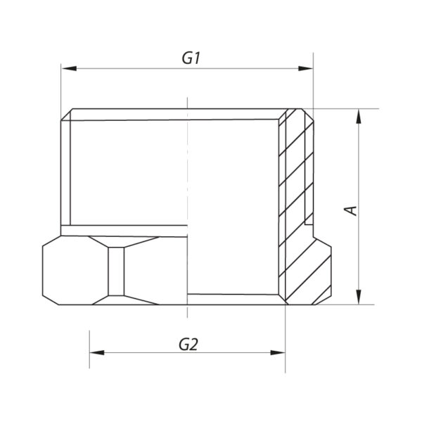 Футорка 3/4" х 1" (хром) Koer KF.F0810.chr Футорка 3/4" х 1" (хром) Koer KF.F0810.chr