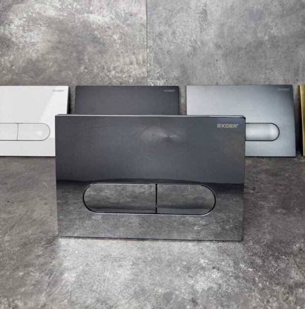 Панель змиву KOER KT-0608-01 240x160x10mm пластикова, кнопка закруглена (колір хром) Панель змиву KOER KT-0608-01 240x160x10mm пластикова, кнопка закруглена (колір хром)