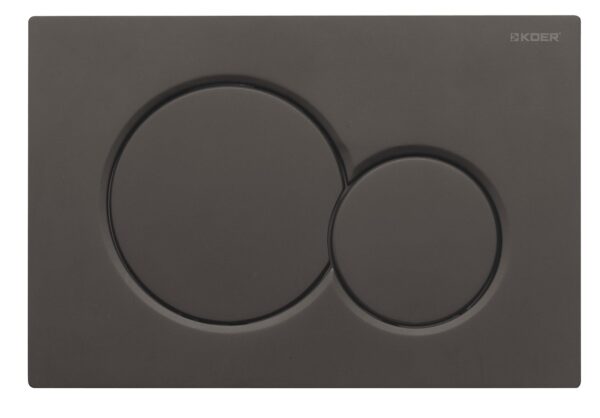 Панель змиву KOER KT-0601-05 240x160x10mm пластикова, кнопка кругла (колір чорний матовий) Панель змиву KOER KT-0601-05 240x160x10mm пластикова, кнопка кругла (колір чорний матовий)