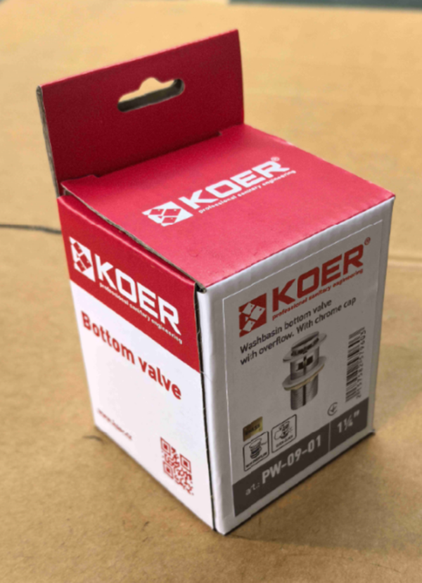 Донний клапан для раковини з переливом KOER PW-09-01 автоматичний (Click-Clack) (Колір хром) 1 1/4'' Донний клапан для раковини з переливом KOER PW-09-01 автоматичний (Click-Clack) (Колір хром) 1 1/4''