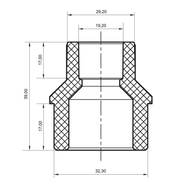 Муфта редукційна НB 32x20 PPR KOER K0057.PRO Муфта редукційна НB 32x20 PPR KOER K0057.PRO