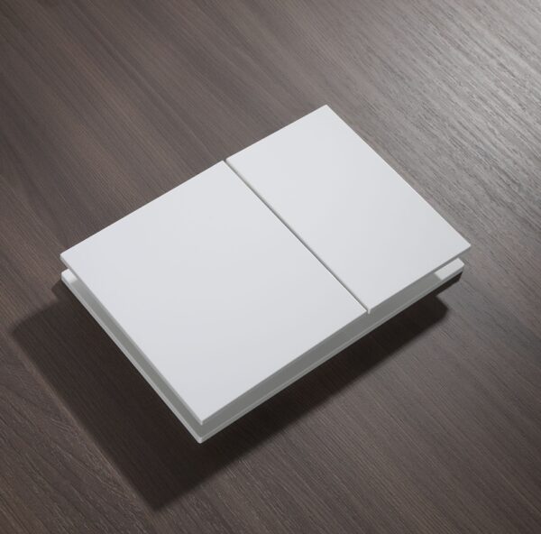 Панель змиву KOER KT-0610-03 240x160x32mm пластикова, кнопка квадратна (колір білий) Панель змиву KOER KT-0610-03 240x160x32mm пластикова, кнопка квадратна (колір білий)