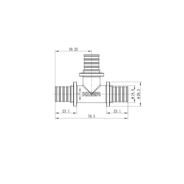 Трійник рівнопрохідний Koer KA.T20 - 20(2.8mm) x 20(2.8mm) x 20(2.8mm) Трійник рівнопрохідний Koer KA.T20 - 20(2.8mm) x 20(2.8mm) x 20(2.8mm)