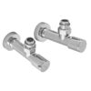 Комплект кранів рушникосушарки кутовий M1/2''xM1/2'' подовжений хромований KOER KR.SET.533 Комплект кранів рушникосушарки кутовий M1/2''xM1/2'' подовжений хромований KOER KR.SET.533