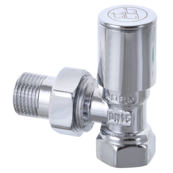 Кран для рушникосушки кутовий Koer KR.531 - 1/2" (Продається по 1 шт.) Кран для рушникосушки кутовий Koer KR.531 - 1/2" (Продається по 1 шт.)