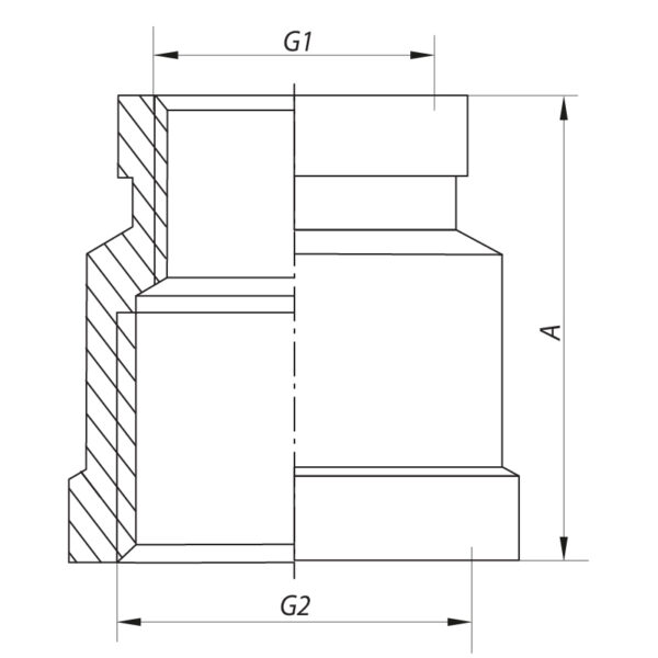 Муфта редукційна 1"х1-1/4" (хром) Koer KF.C1012.chr Муфта редукційна 1"х1-1/4" (хром) Koer KF.C1012.chr