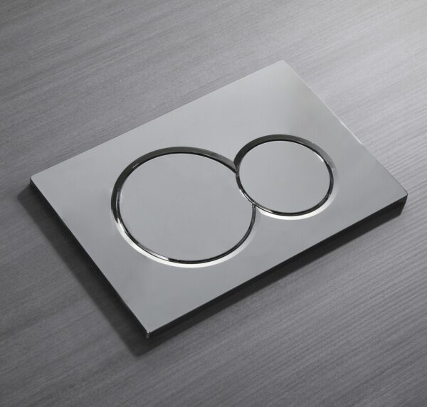 Панель змиву KOER KT-0601-01 240x160x10mm пластикова, кнопка кругла (колір хром) Панель змиву KOER KT-0601-01 240x160x10mm пластикова, кнопка кругла (колір хром)