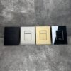 Панель змиву KOER KT-0607-07 157x198x3mm пластикова, кнопка квадратна (колір графіт)