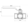 Кран кульовий Koer KG.204 - 3/4" FF ГГВ (газ)
