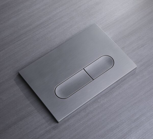 Панель змиву KOER KT-0608-07 240x160x10mm пластикова, кнопка закруглена (колір графіт)