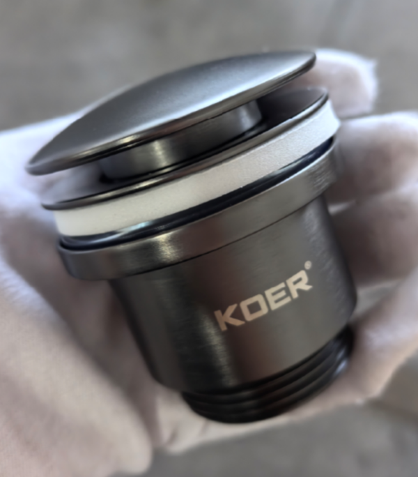 Донний клапан для раковини універсальний (з/без переливу) KOER PW-01-07 автоматичний (Click-Clack) 1 1/4'' Донний клапан для раковини універсальний (з/без переливу) KOER PW-01-07 автоматичний (Click-Clack) 1 1/4''