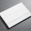 Панель змиву KOER KT-0603-03 240x160x10mm пластикова, кнопка лінійна (колір білий)
