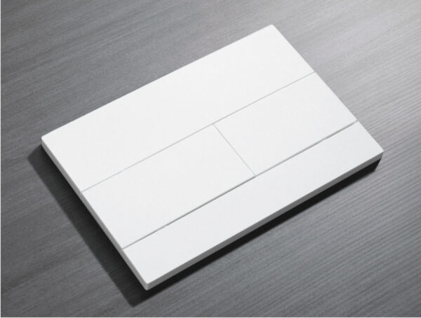 Панель змиву KOER KT-0603-03 240x160x10mm пластикова, кнопка лінійна (колір білий)
