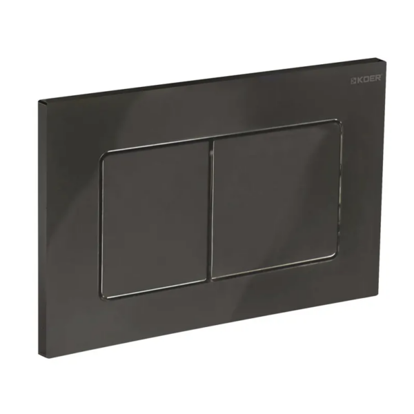 Панель змиву KOER KT-0602-16 240x160x10mm пластикова, кнопка квадратна (колір чорний глянцевий) Панель змиву KOER KT-0602-16 240x160x10mm пластикова, кнопка квадратна (колір чорний глянцевий)