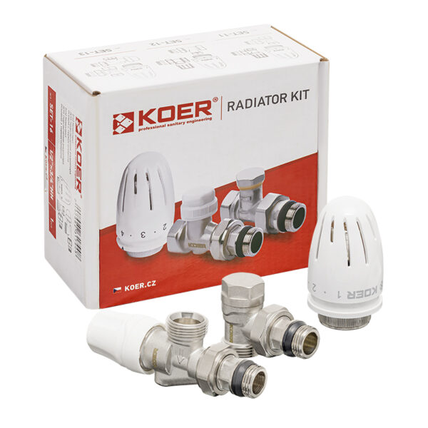 Комплект для підключення радіатора Koer SET-16 - 1/2"x3/4" (осьовий) з термоголовкою ЗЗ Комплект для підключення радіатора Koer SET-16 - 1/2"x3/4" (осьовий) з термоголовкою ЗЗ