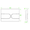 Панель змиву KOER KT-0604-07 240x160x10mm пластикова, кнопка закруглена (колір графіт)