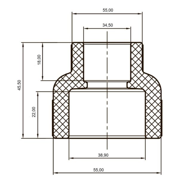 Муфта редукційна ВВ 40x25 PPR Koer K0035.PRO Муфта редукційна ВВ 40x25 PPR Koer K0035.PRO