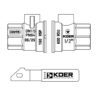 Кран кульовий ГГВ KOER EXTREME KE.214-15 - 1/2" FF ручка "важіль" червона Кран кульовий ГГВ KOER EXTREME KE.214-15 - 1/2" FF ручка "важіль" червона