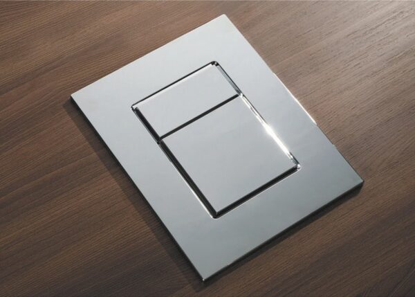 Панель змиву KOER KT-0607-01 157x198x3mm пластикова, кнопка квадратна (колір хром)