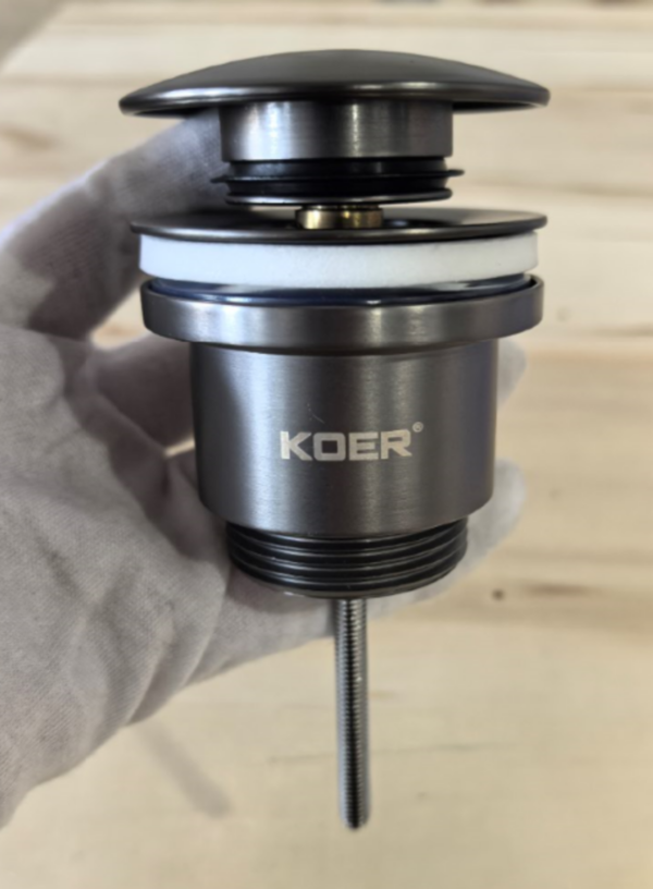 Донний клапан для раковини універсальний (з/без переливу) KOER PW-01-07 автоматичний (Click-Clack) 1 1/4'' Донний клапан для раковини універсальний (з/без переливу) KOER PW-01-07 автоматичний (Click-Clack) 1 1/4''