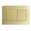 Панель змиву KOER KT-0612-12 240x160x10mm з нержавіючої сталі, кнопка квадратна (колір матове золото)