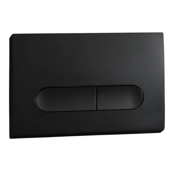 Панель змиву KOER KT-0608-05 240x160x10mm пластикова, кнопка закруглена (колір чорний матовий)
