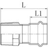 Перехідник із зовнішньою різьбою KOER KQ.A1808M PRESS-INOX AISI 304 18x3/4" Перехідник із зовнішньою різьбою KOER KQ.A1808M PRESS-INOX AISI 304 18x3/4"