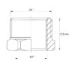 Футорка 1/2 "х3 / 4" Koer KF.F0608.WN без нікелю