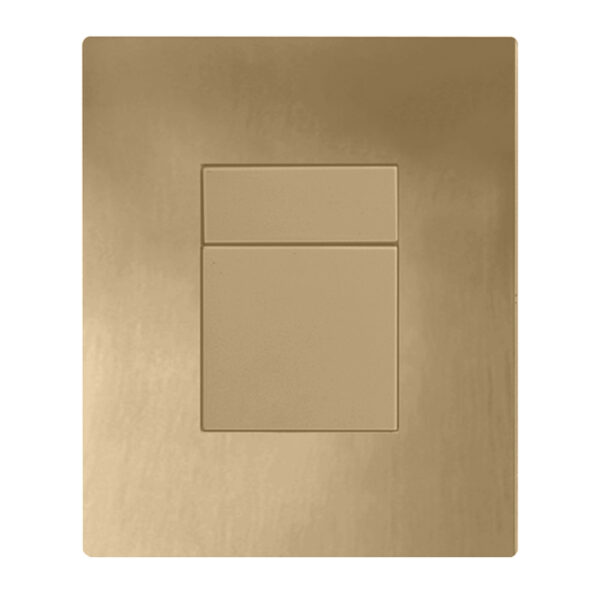 Панель змиву KOER KT-0607-12 157x198x3mm пластикова, кнопка квадратна (колір матове золото)