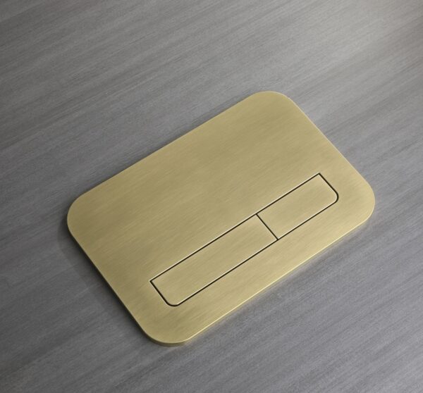 Панель змиву KOER KT-0609-12 240x160x7mm пластикова, кнопка лінійна (колір матове золото) Панель змиву KOER KT-0609-12 240x160x7mm пластикова, кнопка лінійна (колір матове золото)