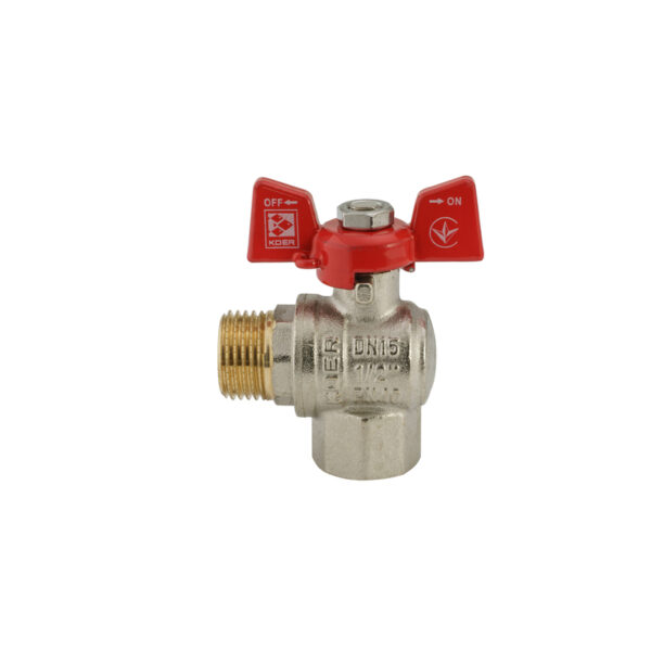 Кран кульовий Koer 1/2" ГШМ кутовий (KR.208) Кран кульовий Koer 1/2" ГШМ кутовий (KR.208)