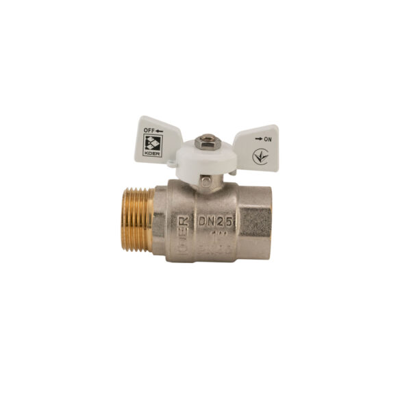 Кран кульовий Koer 1" ГШМ (KR.218.W) білий Кран кульовий Koer 1" ГШМ (KR.218.W) білий